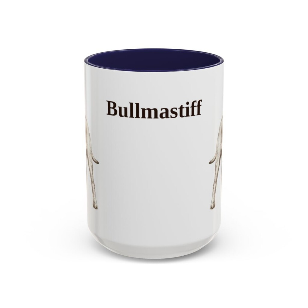 15oz Bullmastiff Mug, Navy, front view