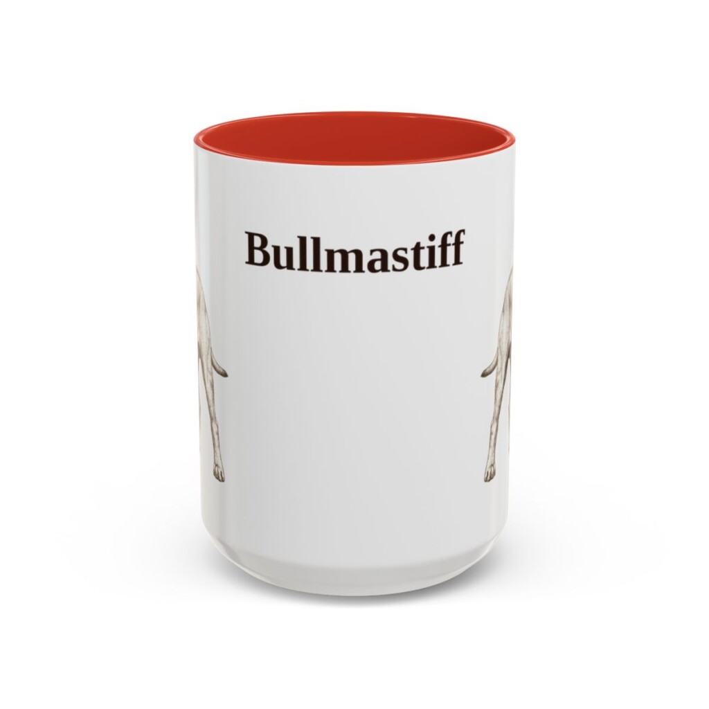 15oz Bullmastiff Mug, Red, front view
