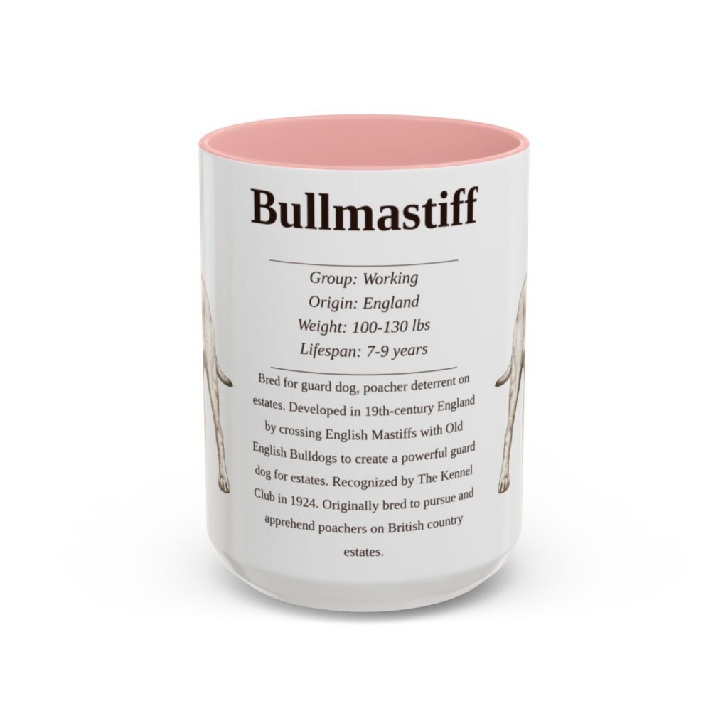 15oz-bullmastiff-mug-writeup-pink 15oz Bullmastiff Mug, Pink, front view