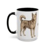 15oz Canaan Dog Mug, Black, left side view