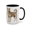 15oz-canaan-dog-mug-dad-black-right 15oz Canaan Dog Dog Dad Mug, Black, right side view