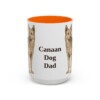 15oz-canaan-dog-mug-dad-orange 15oz Canaan Dog Dog Dad Mug, Orange, front view