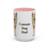 15oz-canaan-dog-mug-dad-pink 15oz Canaan Dog Dog Dad Mug, Pink, front view