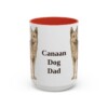 15oz-canaan-dog-mug-dad-red 15oz Canaan Dog Dog Dad Mug, Red, front view