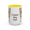 15oz-canaan-dog-mug-dad-yellow 15oz Canaan Dog Dog Dad Mug, Yellow, front view