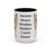 15oz Funny Canaan Dog Mug, Black, front view