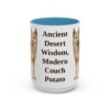 15oz Funny Canaan Dog Mug, Light Blue, front view