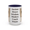 15oz Funny Canaan Dog Mug, Navy, front view