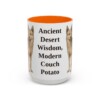 15oz Funny Canaan Dog Mug, Orange, front view