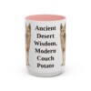 15oz Funny Canaan Dog Mug, Pink, front view