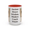 15oz Funny Canaan Dog Mug, Red, front view