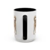 15oz Canaan Dog Latin Mug, Black, back view