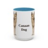 15oz Canaan Dog Mug, Light Blue, front view