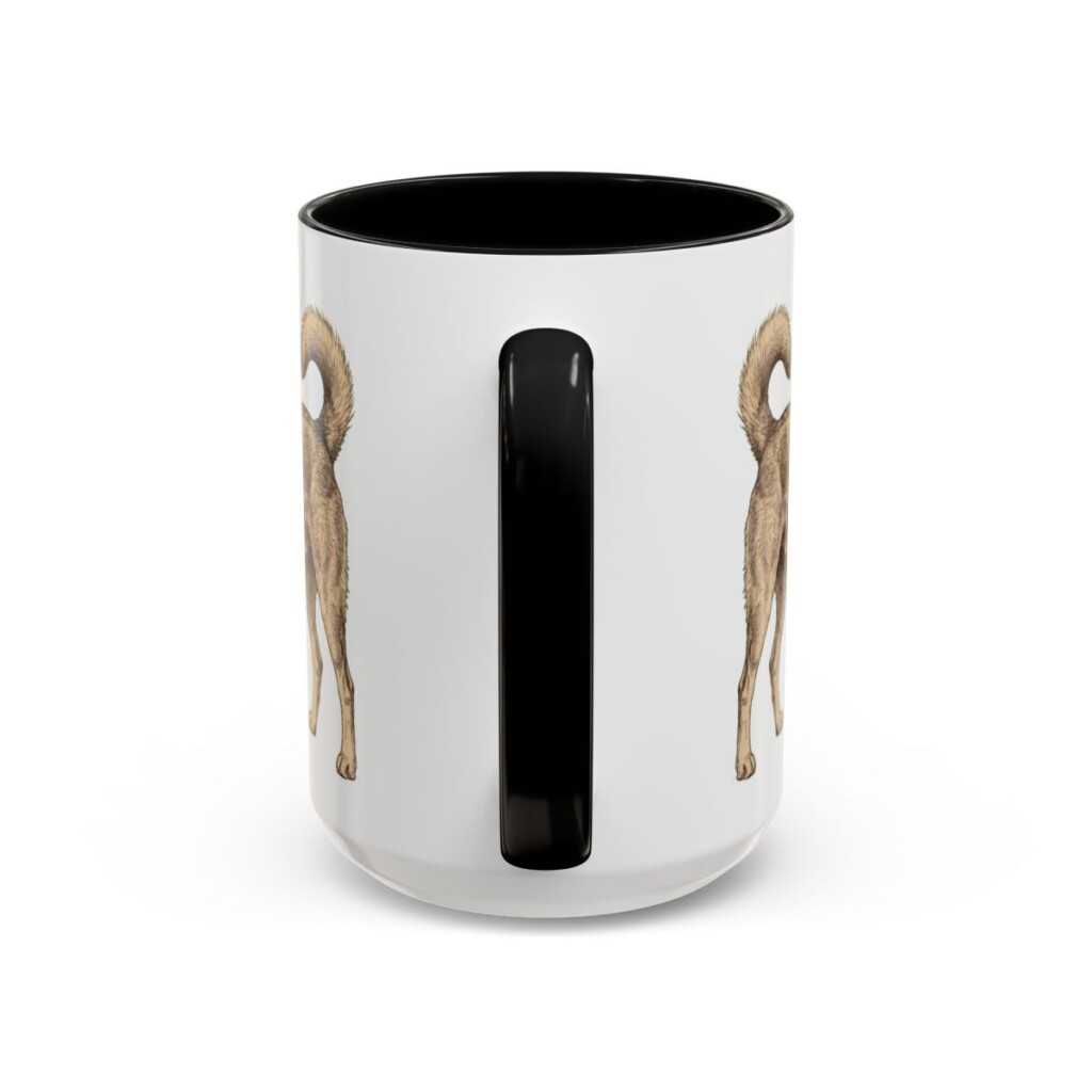 15oz-canaan-dog-mug-mom-black-back 15oz Canaan Dog Dog Mom Mug, Black, back view