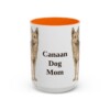 15oz-canaan-dog-mug-mom-orange 15oz Canaan Dog Dog Mom Mug, Orange, front view