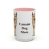 15oz-canaan-dog-mug-mom-pink 15oz Canaan Dog Dog Mom Mug, Pink, front view