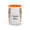 15oz Canaan Dog Mug, Orange, front view