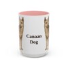 15oz Canaan Dog Mug, Pink, front view