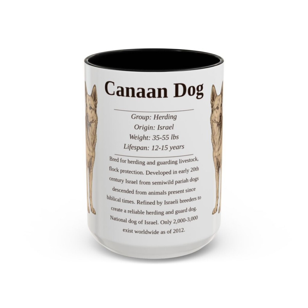 15oz-canaan-dog-mug-writeup-black-front 15oz Canaan Dog Mug, Black, front view