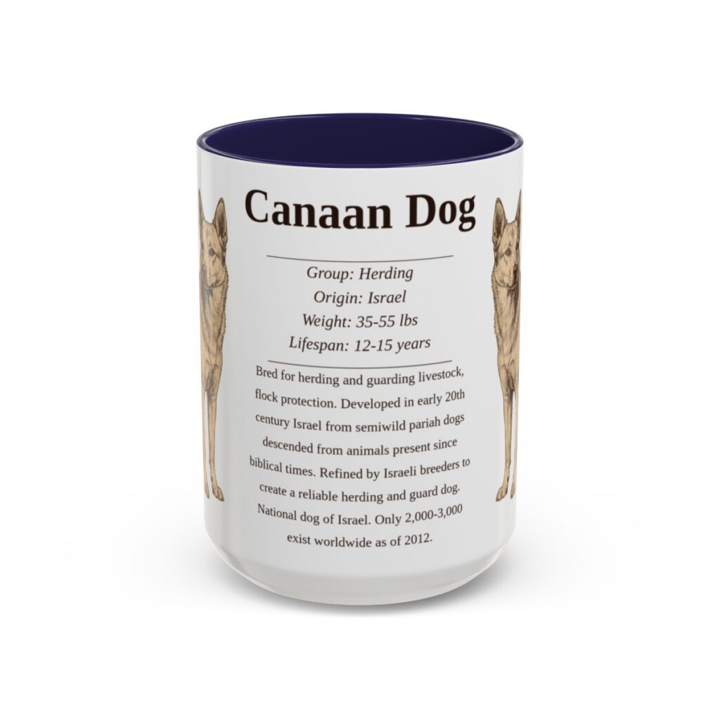 15oz-canaan-dog-mug-writeup-navy 15oz Canaan Dog Mug, Navy, front view