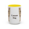 15oz Canaan Dog Mug, Yellow, front view