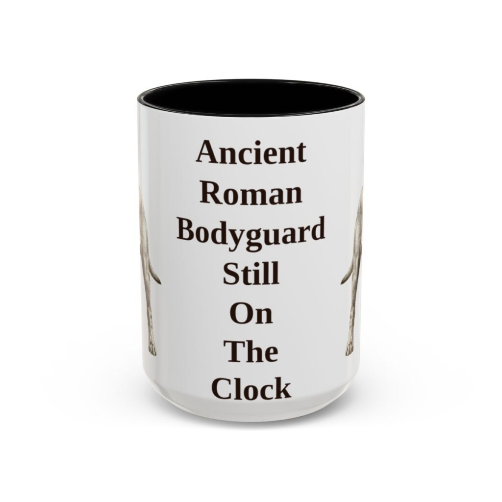 15oz Funny Cane Corso Mug, Black, front view