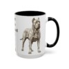 15oz Funny Cane Corso Mug, Black, right side view