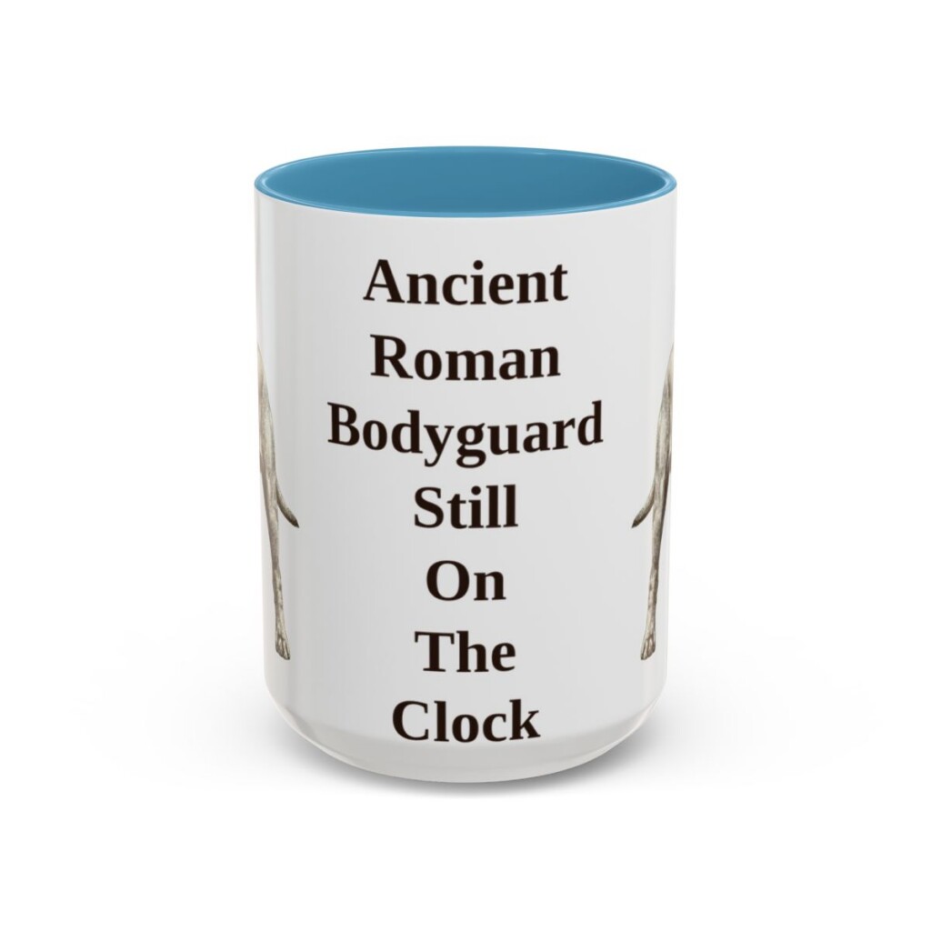 15oz Funny Cane Corso Mug, Light Blue, front view