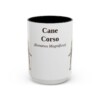 15oz Cane Corso Latin Mug, Black, front view