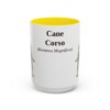 15oz Cane Corso Latin Mug, Yellow, front view