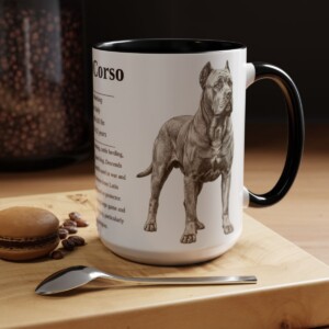 15oz cane corso mug, Black