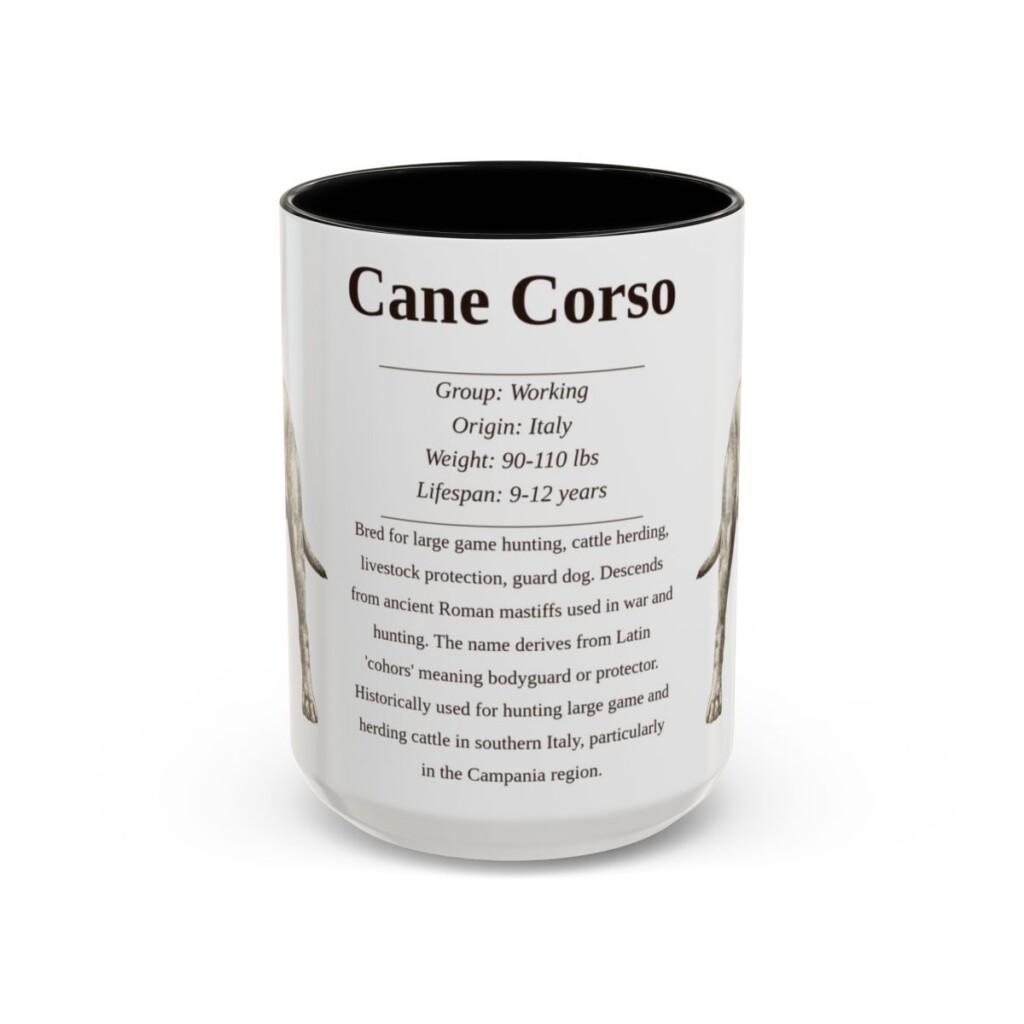 15oz cane corso mug, Black