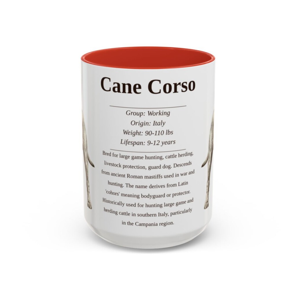 15oz cane corso mug, Red