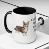 15oz Cardigan Welsh Corgi Dog Dad Mug, Black, lifestyle photo