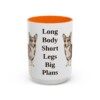 15oz-cardigan-welsh-corgi-mug-humor-orange 15oz Funny Cardigan Welsh Corgi Mug, Orange, front view