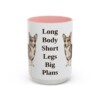 15oz-cardigan-welsh-corgi-mug-humor-pink 15oz Funny Cardigan Welsh Corgi Mug, Pink, front view