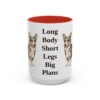 15oz-cardigan-welsh-corgi-mug-humor-red 15oz Funny Cardigan Welsh Corgi Mug, Red, front view