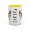15oz-cardigan-welsh-corgi-mug-humor-yellow 15oz Funny Cardigan Welsh Corgi Mug, Yellow, front view