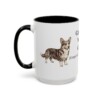 15oz-cardigan-welsh-corgi-mug-latin-black-left 15oz Cardigan Welsh Corgi Latin Mug, Black, left side view