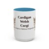 15oz-cardigan-welsh-corgi-mug-latin-light-blue 15oz Cardigan Welsh Corgi Latin Mug, Light Blue, front view