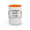 15oz-cardigan-welsh-corgi-mug-latin-orange 15oz Cardigan Welsh Corgi Latin Mug, Orange, front view