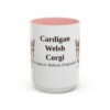 15oz-cardigan-welsh-corgi-mug-latin-pink 15oz Cardigan Welsh Corgi Latin Mug, Pink, front view