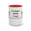 15oz-cardigan-welsh-corgi-mug-latin-red 15oz Cardigan Welsh Corgi Latin Mug, Red, front view