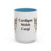 15oz-cardigan-welsh-corgi-mug-light-blue 15oz Cardigan Welsh Corgi Mug, Light Blue, front view