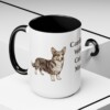 15oz Cardigan Welsh Corgi Dog Mom Mug, Black, lifestyle photo