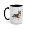 15oz Cardigan Welsh Corgi Dog Mom Mug, Black, left side view