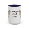 15oz-cardigan-welsh-corgi-mug-navy 15oz Cardigan Welsh Corgi Mug, Navy, front view
