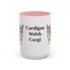 15oz-cardigan-welsh-corgi-mug-pink 15oz Cardigan Welsh Corgi Mug, Pink, front view