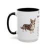 15oz Cardigan Welsh Corgi Mug, Black, left side view