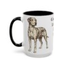 15oz catahoula leopard dog mug, Black